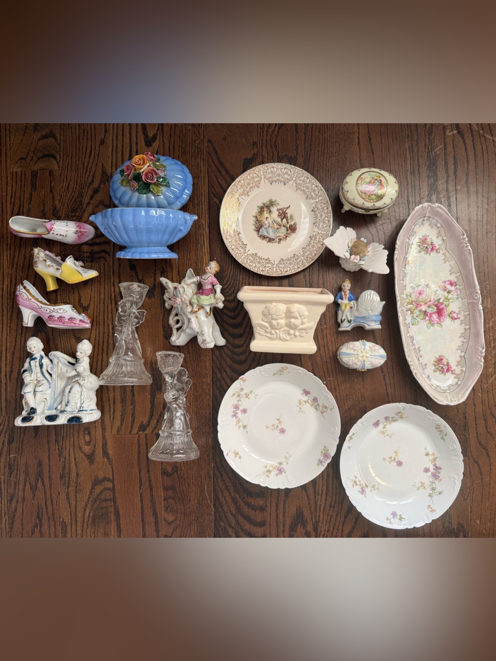 Vintage Lot of 17 Various Decor Trinkets Shabby Chic French